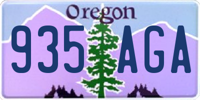 OR license plate 935AGA