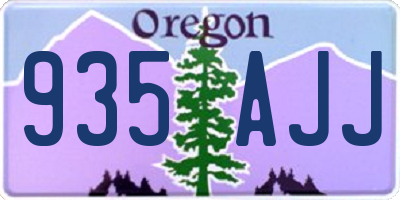 OR license plate 935AJJ