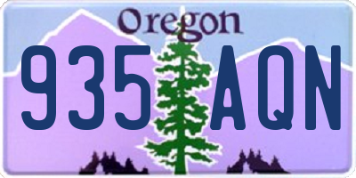 OR license plate 935AQN