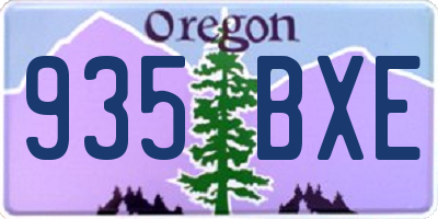 OR license plate 935BXE