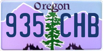 OR license plate 935CHB
