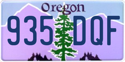 OR license plate 935DQF
