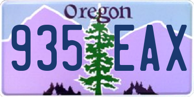 OR license plate 935EAX