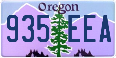 OR license plate 935EEA