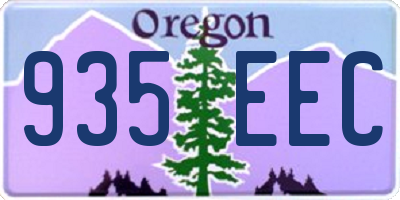 OR license plate 935EEC