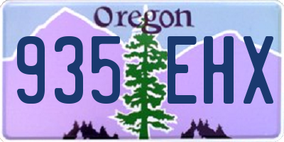 OR license plate 935EHX