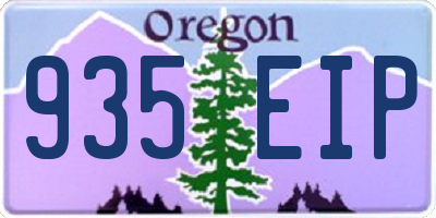 OR license plate 935EIP