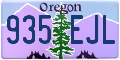OR license plate 935EJL
