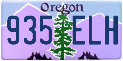 OR license plate 935ELH