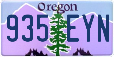 OR license plate 935EYN