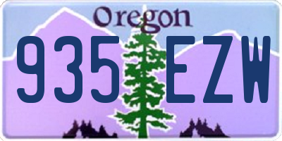 OR license plate 935EZW