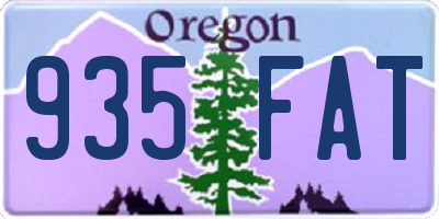 OR license plate 935FAT