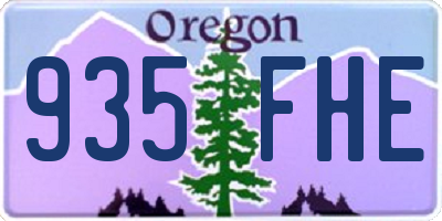OR license plate 935FHE