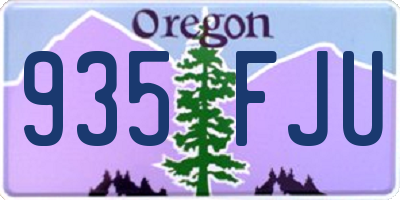 OR license plate 935FJU