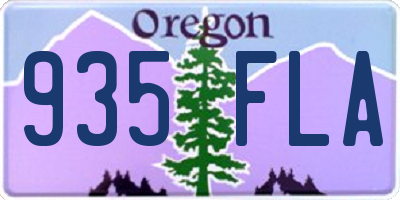 OR license plate 935FLA
