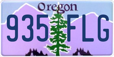 OR license plate 935FLG