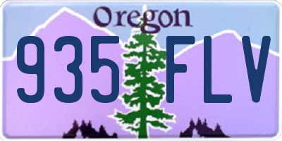 OR license plate 935FLV
