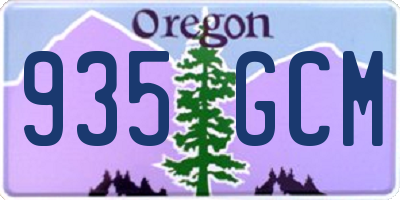 OR license plate 935GCM