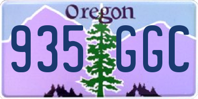OR license plate 935GGC