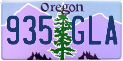 OR license plate 935GLA