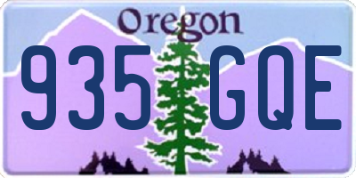 OR license plate 935GQE