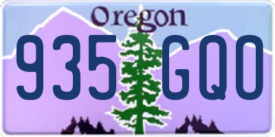 OR license plate 935GQO