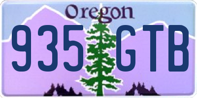 OR license plate 935GTB