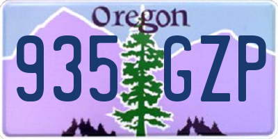 OR license plate 935GZP