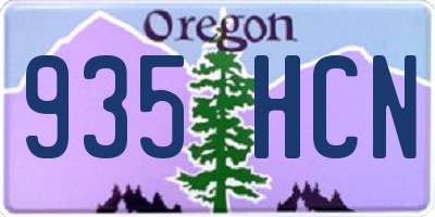 OR license plate 935HCN