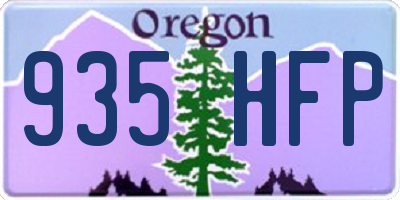 OR license plate 935HFP