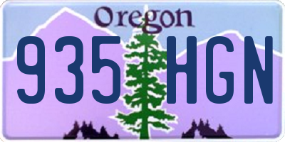 OR license plate 935HGN