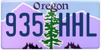 OR license plate 935HHL