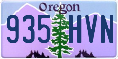 OR license plate 935HVN