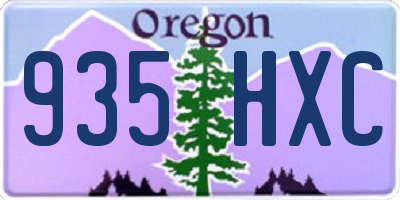 OR license plate 935HXC