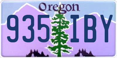 OR license plate 935IBY