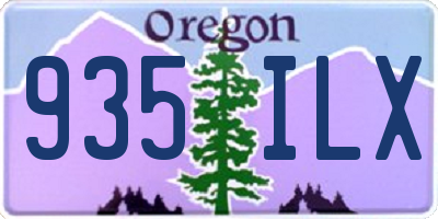 OR license plate 935ILX
