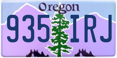 OR license plate 935IRJ