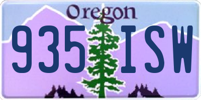 OR license plate 935ISW