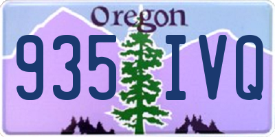 OR license plate 935IVQ