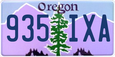 OR license plate 935IXA