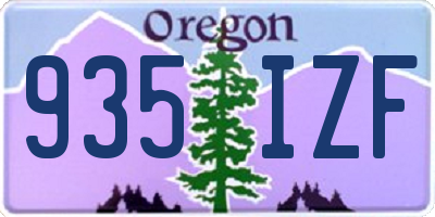 OR license plate 935IZF