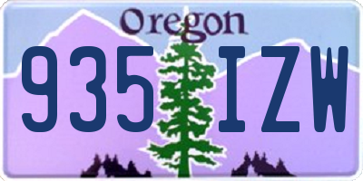 OR license plate 935IZW
