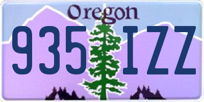 OR license plate 935IZZ