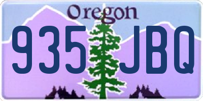 OR license plate 935JBQ