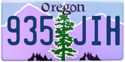 OR license plate 935JIH