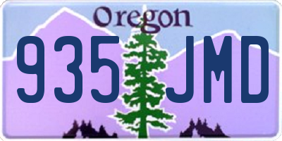 OR license plate 935JMD