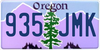 OR license plate 935JMK