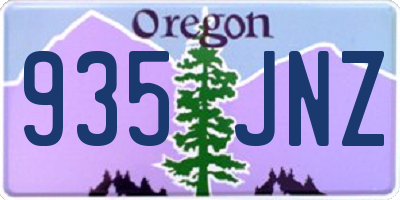 OR license plate 935JNZ