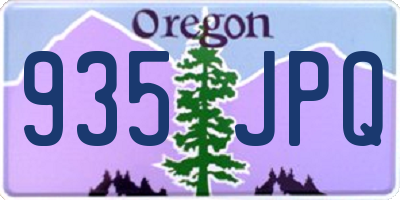 OR license plate 935JPQ