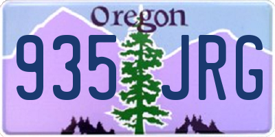 OR license plate 935JRG